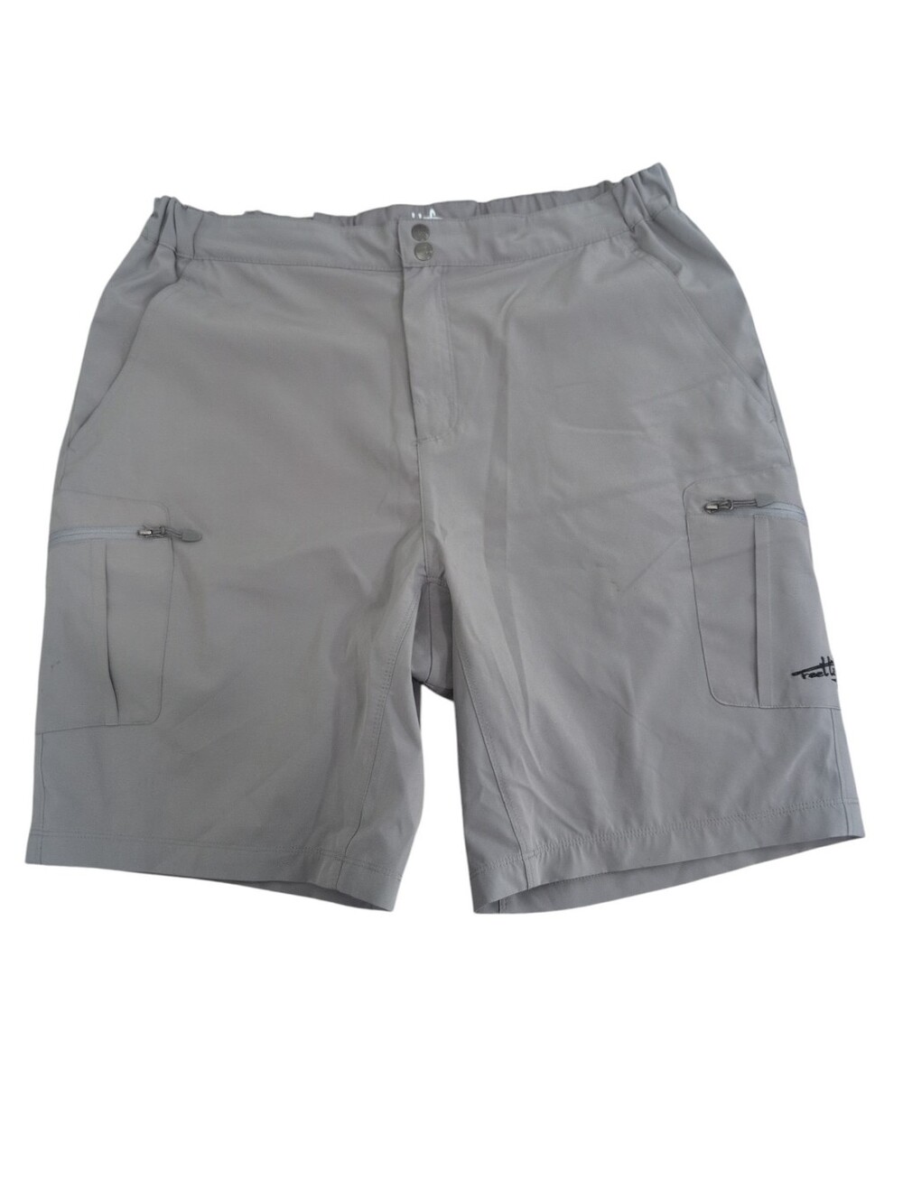 Reel Life Shorts, Gray, Fishing Outdoors Casual, Men's Large, Mesh Lining
